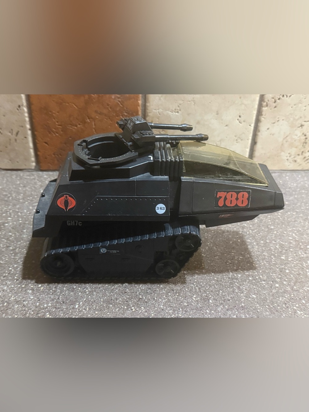 1983 G.I Joe Black Armored Assault Vehicle Toy - Kids